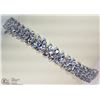 Image 1 : #29-STERLING SILVER TANZANITE 7.5 INCH BRACELET