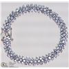 Image 2 : #29-STERLING SILVER TANZANITE 7.5 INCH BRACELET