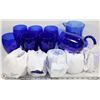 Image 1 : BOX WITH BLUE COLOR PITCHER AND GLASSES