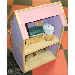 LARGE HAND MADE WOODEN DOLLHOUSE