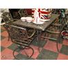 Image 1 : WROUGHT IRON PATIO SET W/ 6 CHAIRS INCL 2 ROCKERS