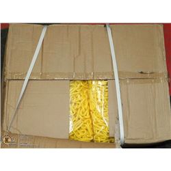 YELLOW 2"  X 100 FT PLASTIC YELLOW WARNING CHAIN