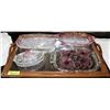Image 1 : ESTATE TRAY WITH ASST CUT GLASS SERVERS