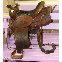 WESTERN RAWHIDE DOUBLE RIGGIN' SADDLE