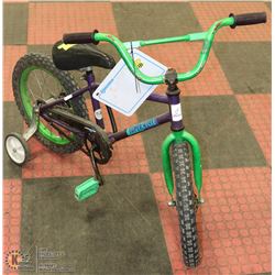 SUPER CYCLE KIDS BIKE W/ TRAINING WHEELS
