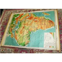 1954 LINEN MAP OF AFRICA
