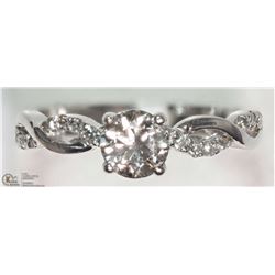 #32-14K WHITE GOLD DIAMOND FANCY TWIST RING