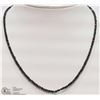 Image 1 : #33-BLACK DIAMOND NECKLACE W/ 18K W GOLD CLASP