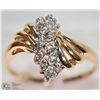 Image 2 : #40-14K YELLOW & WHITE GOLD DIAMOND RING