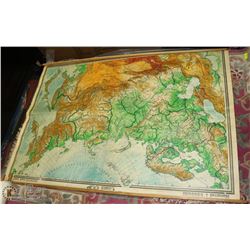 1950S LINEN MAP OF USSR