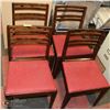 Image 1 : SET OF 4 VINTAGE WOOD SIDECHAIRS