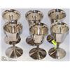Image 1 : SET OF 6 PLATED BRASS GOBLETS