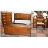 Image 1 : VINTAGE 1940'S DOUBLE SIZED BEDFRAMED, CHEST OF