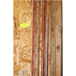 12 SHEETS 7/16 OSB PLYWOOD & 6 SHEETS MISC. SIZES