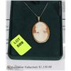 Image 1 : 14KT YELLOW GOLD CHAIN AND CAMEO LIKE PENDANT