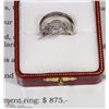Image 1 : 10KT WHITE GOLD DIAMOND SET ENGAGEMENT RING AND