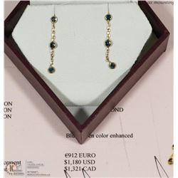 14KT YELLOW GOLD DIAMOND EARRINGS WITH COA