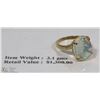 Image 1 : LADIES 10KT YELLOW GOLD OPAL RING WITH COA