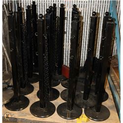 PALLET OF BLACK METAL POLE DIVIDERS