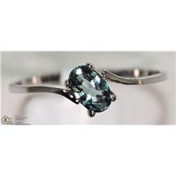 #44-18K W GOLD COLOUR CHANGING ALEXANDRITE RING