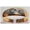 Image 2 : #46-10K YELLOW GOLD 4 DIAMOND MEN'S RING