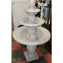 LARGE 3 TIER CONCRETE FOUNTAIN 32"W X 62"H