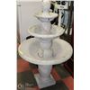 Image 1 : LARGE 3 TIER CONCRETE FOUNTAIN 32"W X 62"H