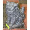 Image 1 : CONCRETE ORIENTAL LION PAINTED 10"  GARDEN/ YARD