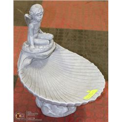 CONCRETE PAINTED PIXIE BIRDBATH    16" HIGH