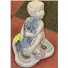Image 1 : CONCRETE BOY AND HIS DOG 12" HIGH  GARDEN/POND