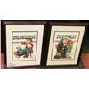 Image 1 : PAIR OF SATURDAY EVENING POST NEEDLEPOINT PICS