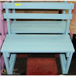 BLUE WOOD YARD/PATIO BENCH