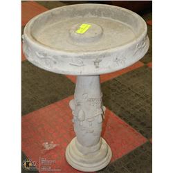 CONCRETE MUSHROOM BIRDBATH  16"X23"