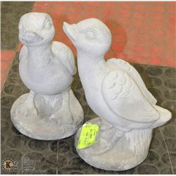 LOT OF 2 CONCRETE DUCKS  10" HIGH