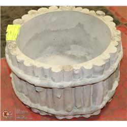 CONCRETE LARGE TWIG  PLANTER  11" DIAMETER