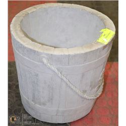 CONCRETE BUCKET PLANTER  11" DIAMETER
