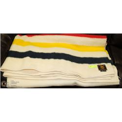 ENGLISH EARLY WHITNEY POINT WOOL BLANKET 4 POINT