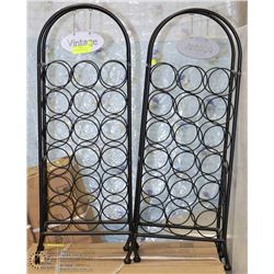 SET OF 2 METAL WINE RACKS