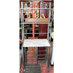 METAL AND MARBLE BAKERS RACK