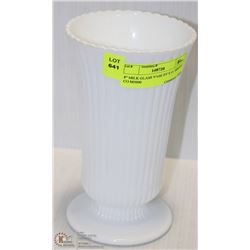 8" MILK GLASS VASE BY E.O. BRODY CO M5000