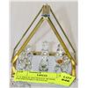 Image 1 : 3" 6 PIECE NATIVITY SCENE SWAROVSKI CRYSTAL