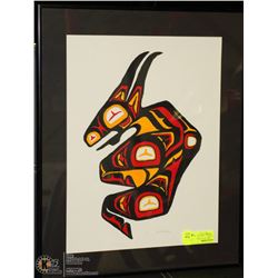 SIGNED NICOLE STRINGER NATIVE ART PICTURE