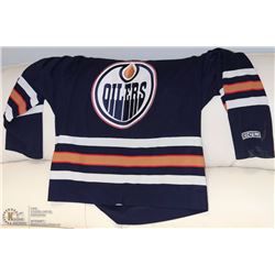LARGE CCM OILERS JERSEY