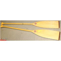 PAIR OF VINTAGE WOOD OARS