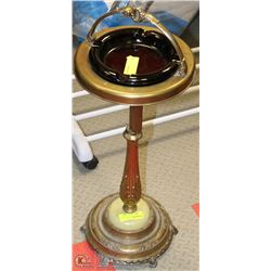 VINTAGE METAL AND NATURAL STONE ASHTRAY ON CHOICE