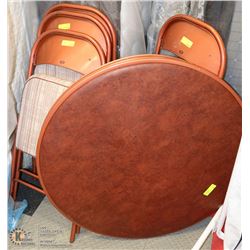 VINTAGE COOEY FOLDING CARD TABLE AND CHAIRS