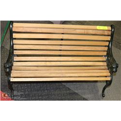 MINI WOOD AND CAST IRON PARK BENCH