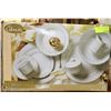 Image 1 : GIBSON TUXEDO GOLD 45 PC DINNERWARE SET