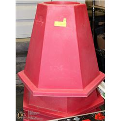 THREE EMAX PLASTIC SAFETY CONES