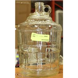 VINTAGE CLEAR GLASS CIDER JUG